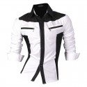 Shirt Casual Slim Fit Men's Long Sleeve Party Ride