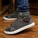 Sapatenis Bota Casual Masculino Jeans Cano Alto Tecido da Moda