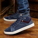 Sapatênis Boot Casual Male Jeans Cano Alto Fabric Fashion