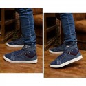 Sapatênis Boot Casual Male Jeans Cano Alto Fabric Fashion