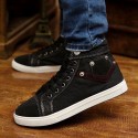 Sapatenis Bota Casual Masculino Jeans Cano Alto Tecido da Moda