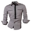 Camisa Masculina Casual Exercito Social Festa Manga Longa