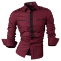 Camisa Masculina Casual Exercito Social Festa Manga Longa