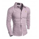 Social Lilas Shirt Men's Slim Fit Smart Casual Elegant Day to Day