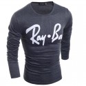 Camiseta Inverno Masculina Ray-Ban Casual Jovem Urbana Fina Longa