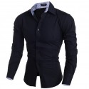 Camisa Social Azul Marinho Masculina Formal Clássica BonitaCamisa Social Azul Marinho Masculina Formal Clássica Bonita