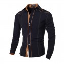 Social Shirt Men's Long Sleeve Button Country Style Jeans