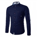 Social Men's Formal Shirt in Long Sleeve Button Light