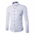 Social Men's Formal Shirt in Long Sleeve Button Light