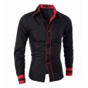 Social Party Night Shirt Men's Long Sleeve Button Slim Fit