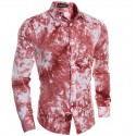 Men Textured shirt in Dye Smeared in Borronhes Estampa