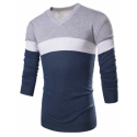 Striped Shirt Men's Winter Wool Sweatshirt Casual Pullover