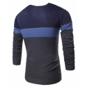 Striped Shirt Men's Winter Wool Sweatshirt Casual Pullover