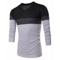 Striped Shirt Men's Winter Wool Sweatshirt Casual Pullover