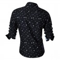 Casual Shirt Men's Stylish Polka Dot Long Sleeve Social