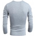 T shirt Men's American Long Sleeve Grey and White United States