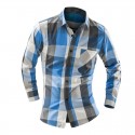 Plaid Shirt Fashion Casual Male Country Party Club Calvalgada