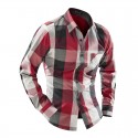 Plaid Shirt Fashion Casual Male Country Party Club Calvalgada