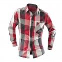 Plaid Shirt Fashion Casual Male Country Party Club Calvalgada