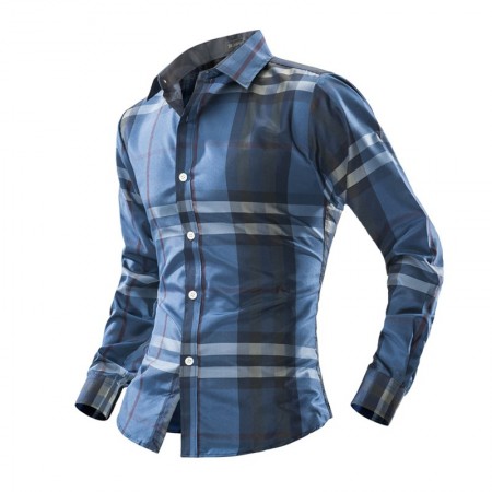 Shirt Casual Elegant Young Menswear Country Long Sleeve