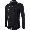 Shirt Military Formal Men's Commander Authority