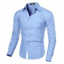 Shirt African Social Holiday Men's Long Sleeve Elegant Vintage