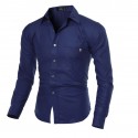 Shirt African Social Holiday Men's Long Sleeve Elegant Vintage