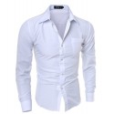 Shirt African Social Holiday Men's Long Sleeve Elegant Vintage