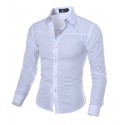 Camisa Social Elegante Masculina Formal Evento Manga Longa Brilhante