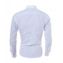 Elegant Social Shirt Men's Formal Event Long Sleeve Bright