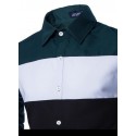 Camisa Casual Listrada Masculina Elegante Festa Clube Social