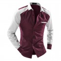 Camisa Social Elegante Festa Club Masculina Casual Manga Longa