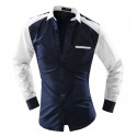 Camisa Social Elegante Festa Club Masculina Casual Manga Longa