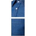 Camisa Jeans Fino Casual Lisa Masculina Manga Longa Estilo Moda Rural