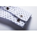 French shirt Polka Dot Men's Casual Long Sleeve Social
