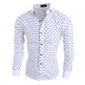 Camisa Floral Slim Fit Masculina Elegante Maganata Social Manga Longa