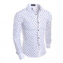 Camisa Floral Slim Fit Masculina Elegante Maganata Social Manga Longa