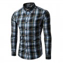 Camisa Casual Xadrez Elegante Masculina