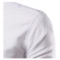 Elegant Social shirt Polka Dots White Male Student