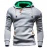 Hooded Casual Male Modern Cold Grey Patchwork without Hood