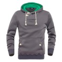 Hooded Casual Male Modern Cold Grey Patchwork without Hood