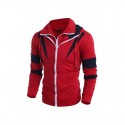 Hooded Male Modern Casual Elegant Young Cold with Zippers