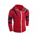 Hooded Male Modern Casual Elegant Young Cold with Zippers