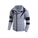 Hooded Male Modern Casual Elegant Young Cold with Zippers