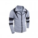 Hooded Male Modern Casual Elegant Young Cold with Zippers