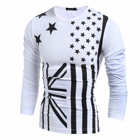 Winter Shirt Men's Casual Printed Long Sleeve Cold