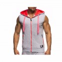 Moletom Treino Regata Masculina Esportiva Corrida com Capuz