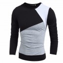 Camiseta de Inverno de Lã Masculina Manga Longa Sueter Casual