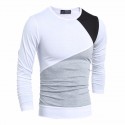 Camiseta de Inverno de Lã Masculina Manga Longa Sueter Casual