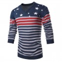 Shirt Polovêres Winter Men's Striped Long Sleeve Wool